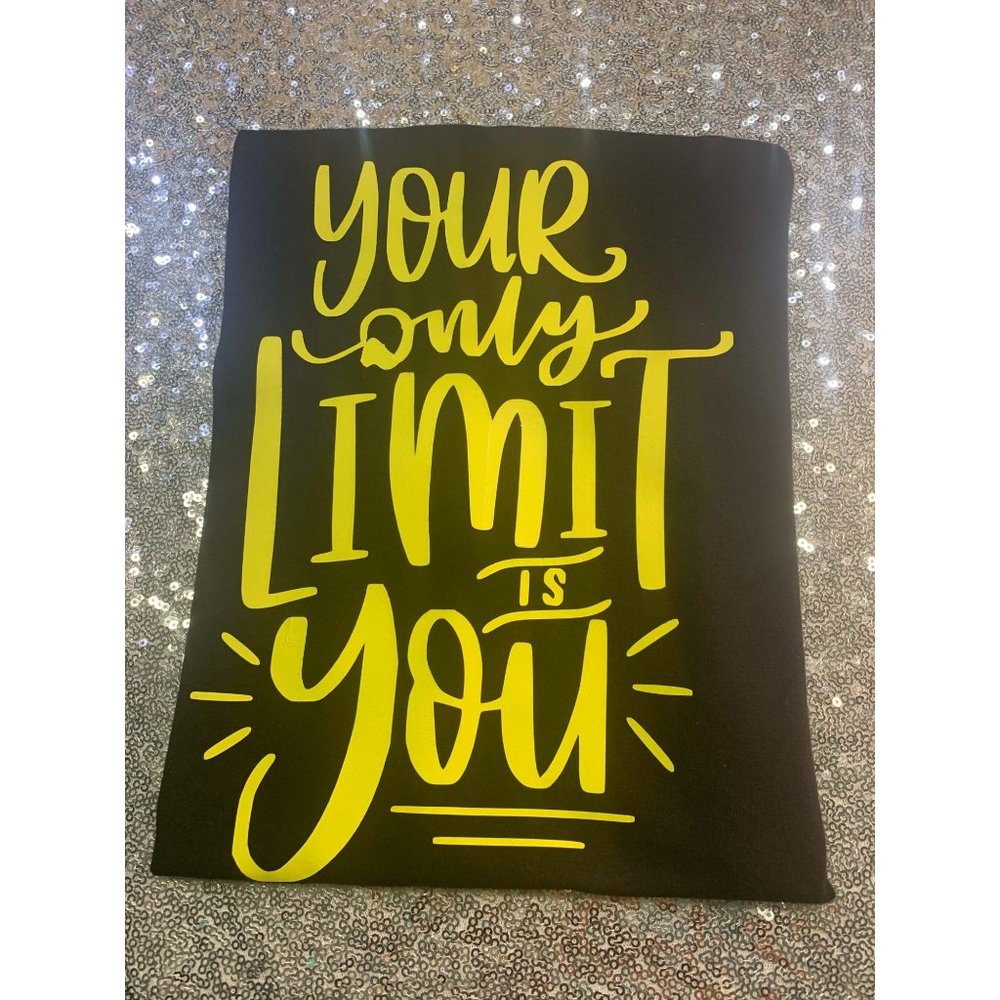 "Your only Limit Is you" Black Neon Yellow T-Shirt